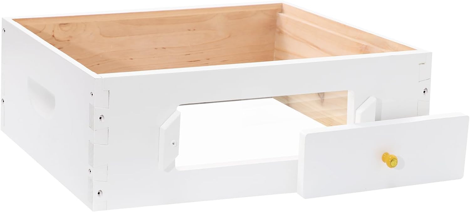 8 Frame Langstroth Beehive Medium Super Box Hand Painted Not Includes Wooden Frames & Waxed Foundations (Unassembled)