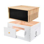 10 Frame Langstroth Deep Brood Bee Hive Box Include Beehive Frames and Wax Foundations (Unassembled)