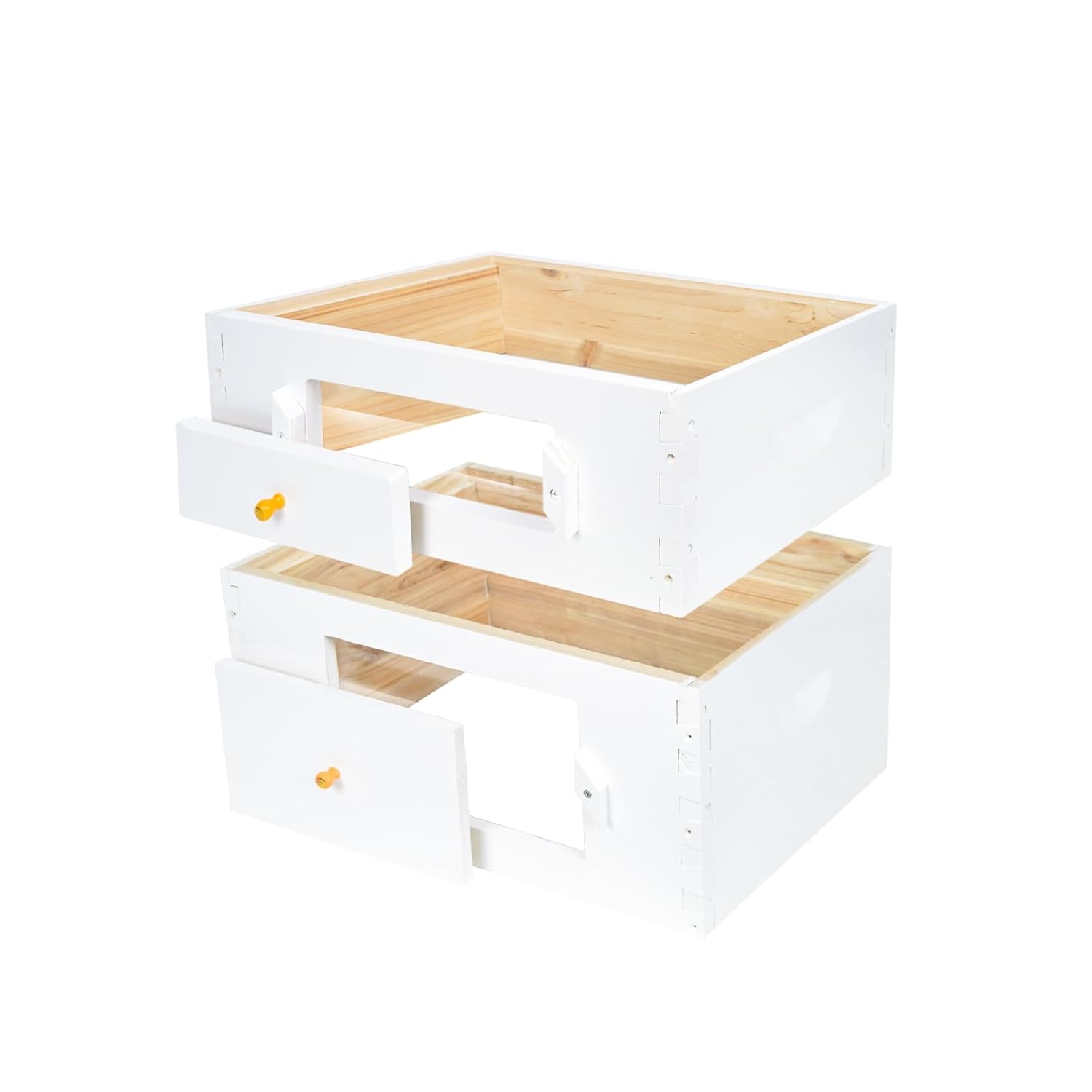 10 Frames Beehive Deep Brood Box and Medium Super Box Unassembled