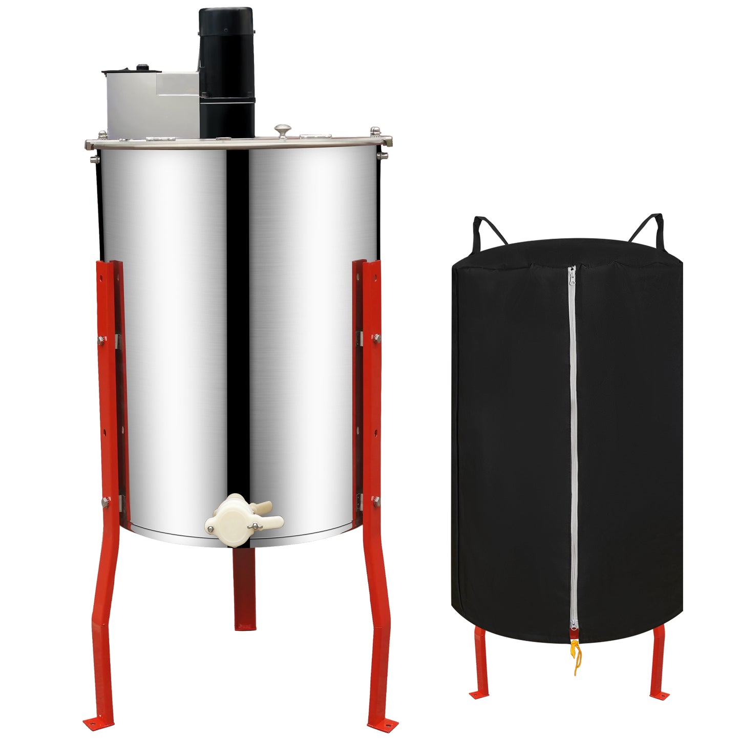 BeeTech Professional 4/12 Frames Electric Honey Extractor with Protective Cover, Fast Harvesting Honey Extractor Equipment for Beekeepers and Backyard