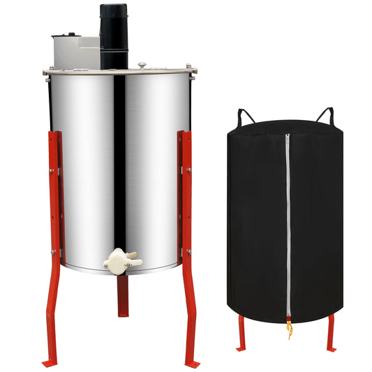 New Liked 4/12 Frames Electric Honey Extractor Equipment with Protective Cover, 2nd Gen Intelligent Control Device Designed for Business and Farms