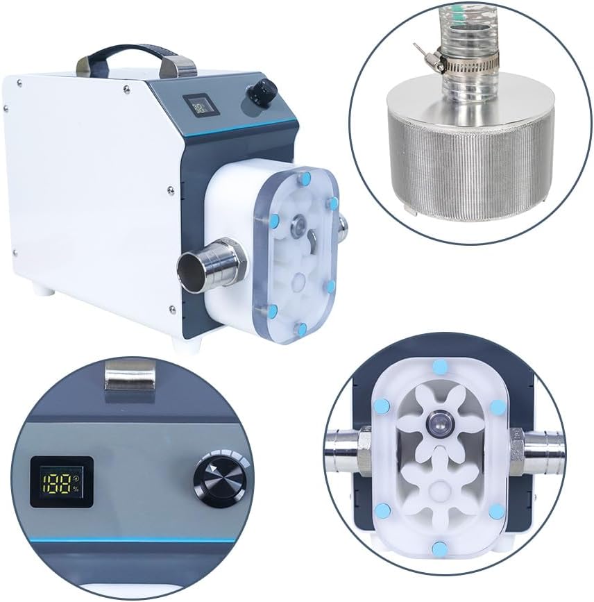 Honey Filter Transfer Pump with Filter Screen 120 Mesh, Pumping Processing Filter Machine for Honey,Tomato Paste Viscosity Liquid