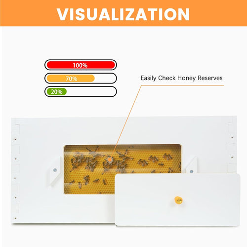 10 Frame Langstroth Beehive Medium Super Box Painted Not Includes Wooden Frames & Waxed Foundations (Unassembled)
