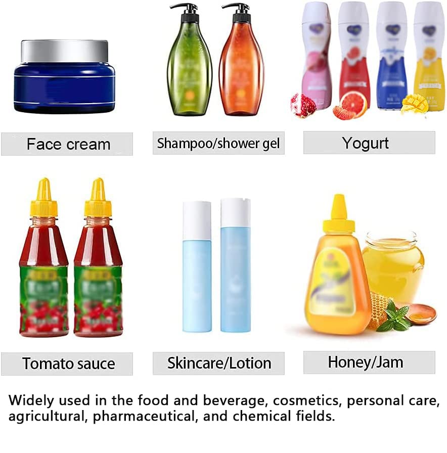 Honey Bottle Filling Machine,Liquid Filling Machine,Quick Fill Honey Filler,Paste Filling Machine,Automatic Bottling Equipment for Shampoo,Edible Oil,Tomato Sauce,50-5000ml
