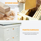 New liked BeeTech 10 Frame Langstroth Bee Hive Hand Painted Includes Beehive Frames and Beeswax Coated Foundations (1 Deep Box & 1 Medium Box)