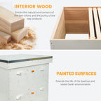 10 Frames Beehive Deep Brood Box and Medium Super Box Unassembled
