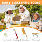 Newest 8 Frame Beehive Starter Kit Hand Painted Includes Beekeeping Supplies Tools and Sting Proof Bee Suit