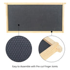 10-Pack Deep Brood Box Wooden Beehive Frames and 100% Beeswax Dipped Plastic Foundations for Beekeeping (Unassembled)