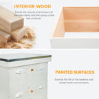 10 Frame Langstroth Deep Brood Bee Hive Box Include Beehive Frames and Wax Foundations (Unassembled)