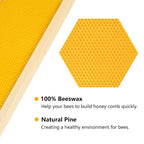 10-Pack Medium Super Box Wooden Beehive Frames and Beeswax Dipped Plastic Foundations for Beekeeping (Unassembled)