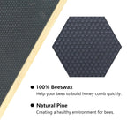 10-Pack Deep Brood Box Wooden Beehive Frames and 100% Beeswax Dipped Plastic Foundations for Beekeeping (Unassembled)