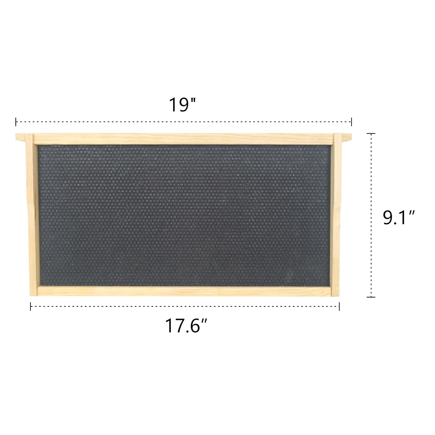 10-Pack Deep Brood Box Wooden Beehive Frames and 100% Beeswax Dipped Plastic Foundations for Beekeeping (Unassembled)