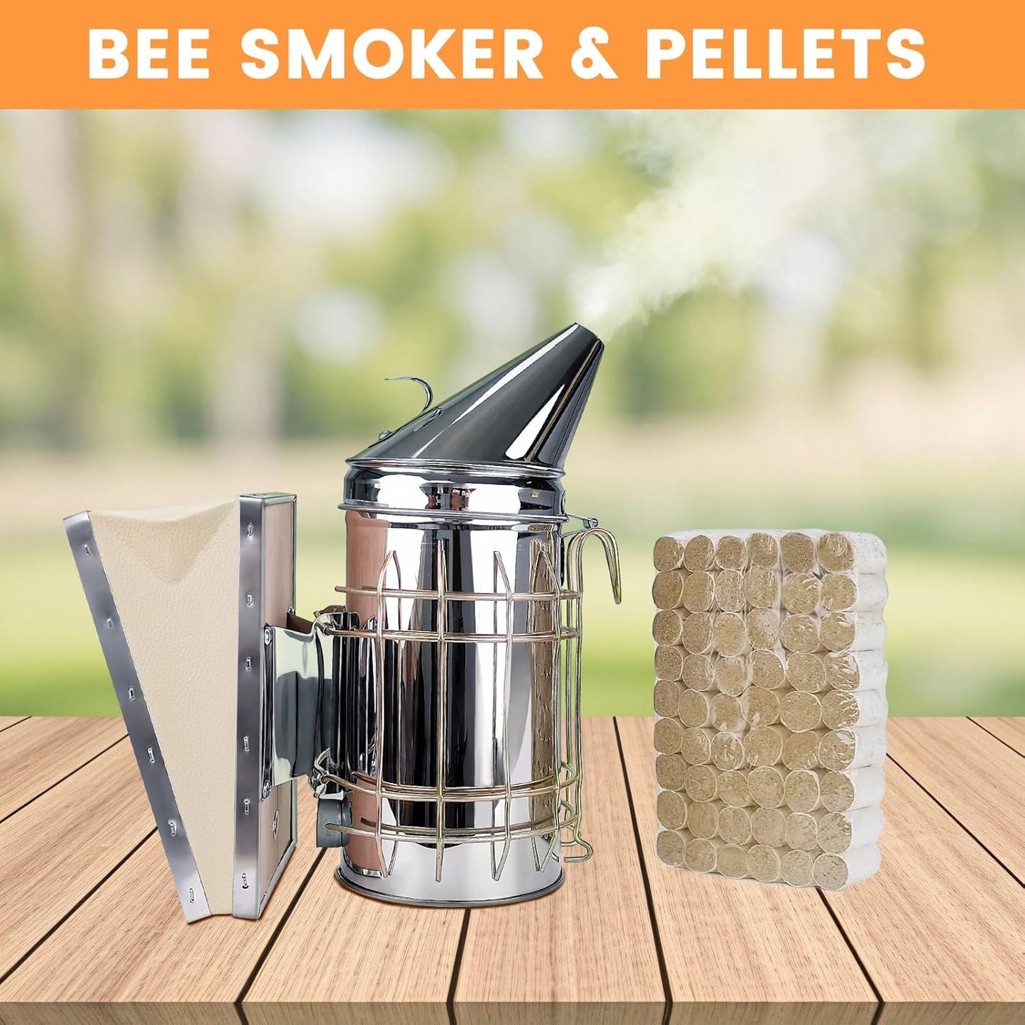 Newest 8 Frame Beehive Starter Kit Hand Painted Includes Beekeeping Supplies Tools and Sting Proof Bee Suit
