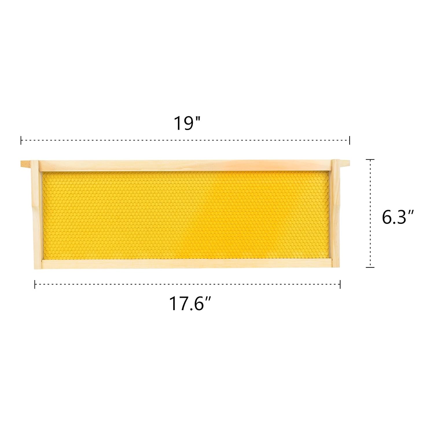 10-Pack Medium Super Box Wooden Beehive Frames and Beeswax Dipped Plastic Foundations for Beekeeping (Unassembled)