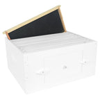 10-Pack Deep Brood Box Wooden Beehive Frames and 100% Beeswax Dipped Plastic Foundations for Beekeeping (Unassembled)