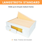 10 Frames Beehive Deep Brood Box and Medium Super Box Unassembled